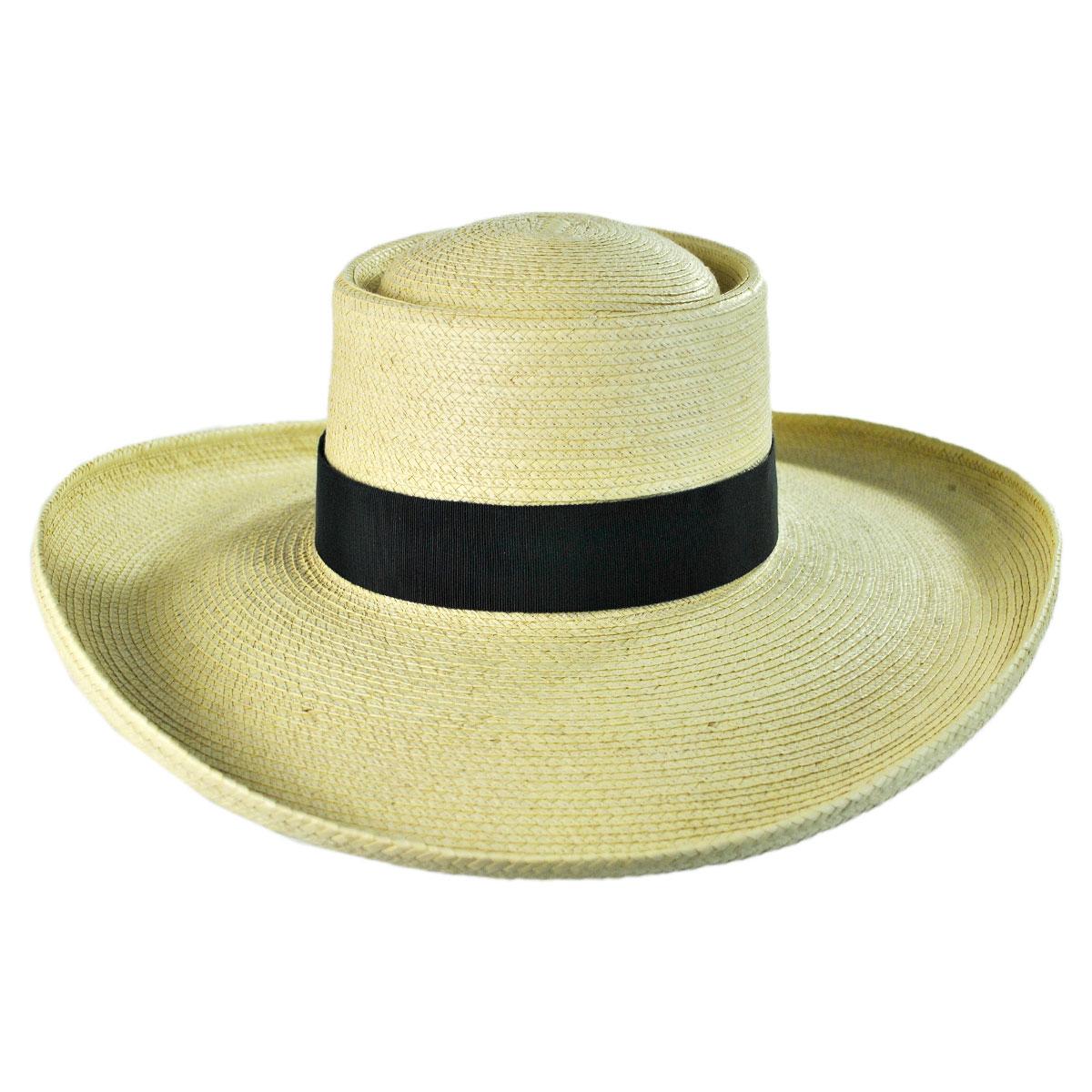 SunBody Hats | Sam Houston Planter Guatemalan Palm Leaf Straw Hat | 128202 | front | NATURAL