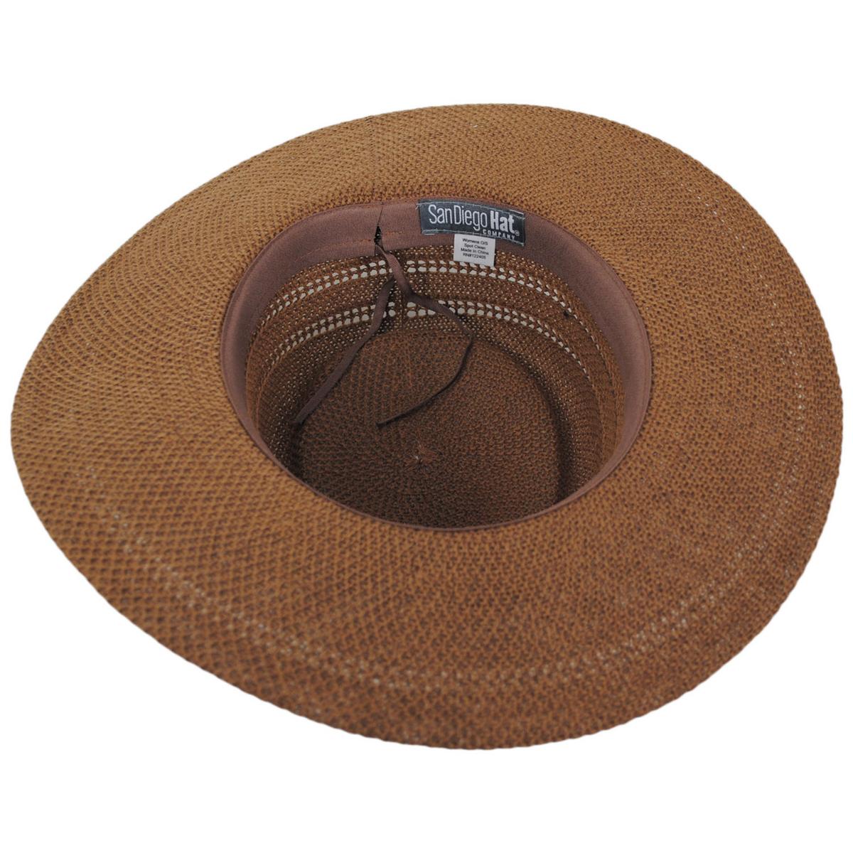 San Diego Hat Company | Jackson Knit Boater Hat | 108946 | under | BROWN