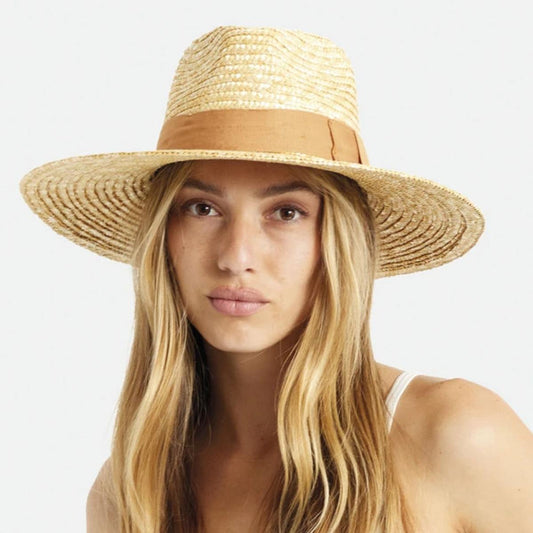 BRIXTON HATS | Joanna Wheat Straw Fedora Hat - Honey/Lion | 104012 | lsfone | HONEY/LION