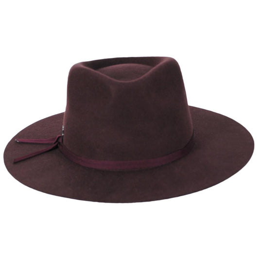 Biltmore | V.C. Whiskey Glass Wool Felt Rancher Fedora Hat | 130293 | front | WINE