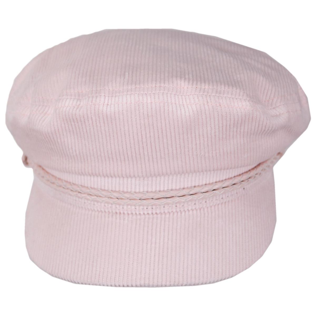 BRIXTON HATS | Corduroy Fiddler Cap - Soft Pink | 181305SP | front | SOFT PINK