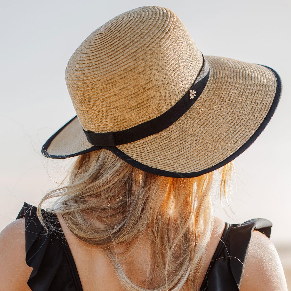 Cappelli | Toyo Straw Braid Facesaver Hat | 101201 | lsfthree | NATURAL/BLACK