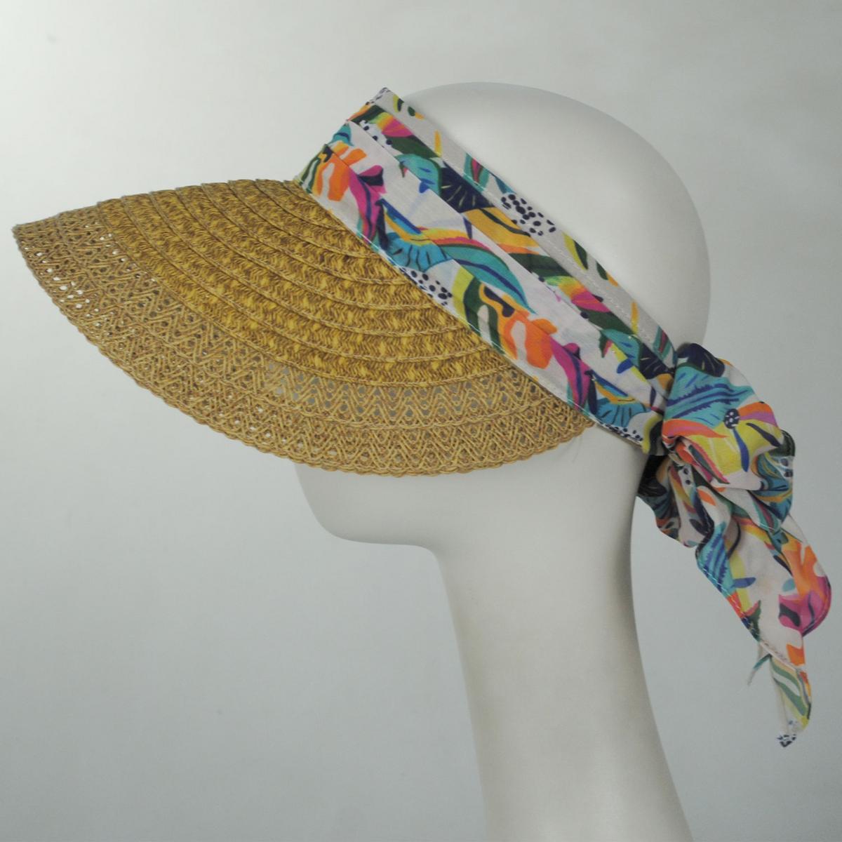 Cappelli | Nohea Toyo Straw Visor | 195038 | profile | TOAST