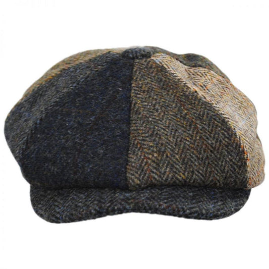 Failsworth | Lewis Harris Tweed Multi Wool Newsboy Cap | 177907 | front | MULTI