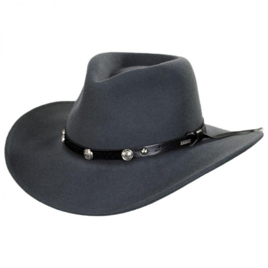 Eddy Bros | Wild Flush Wool Felt Western Hat | 130123 | lead | DARK GREY