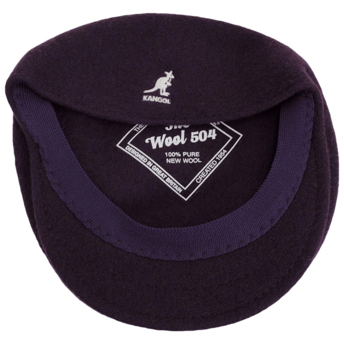 Kangol | Fashion Wool 504 Ivy Cap - Denim Blue and Deep Plum | 160817FW24 | under | DEEP PLUM