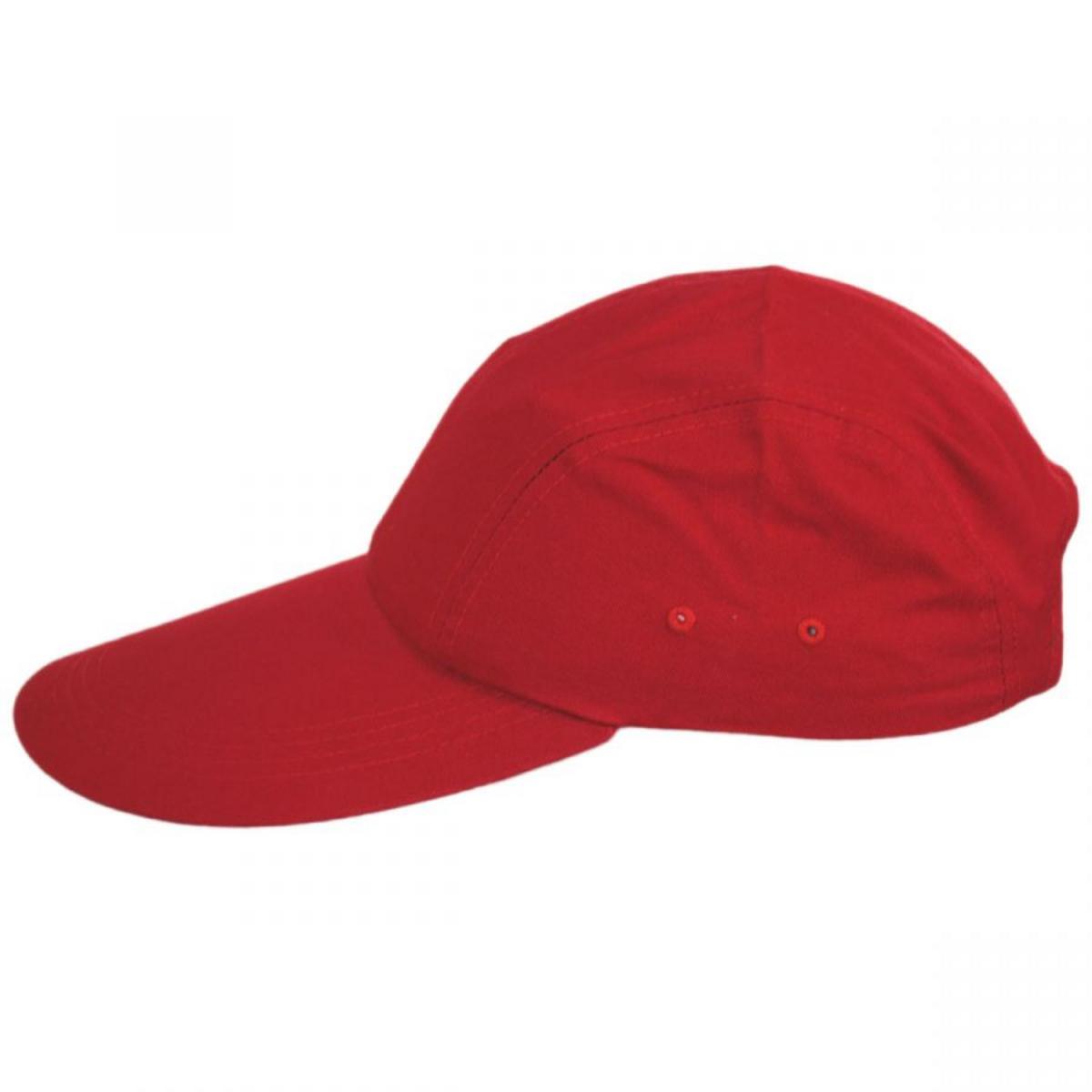 Village Hat Shop | VHS Long Bill Adjustable Baseball Cap | 222440 | profile | RED