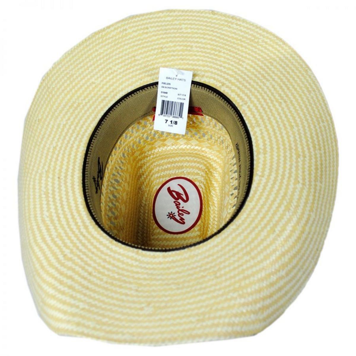 Bailey Western | Fields Toyo Straw Western Hat | 127709 | under | NATURAL/TAN