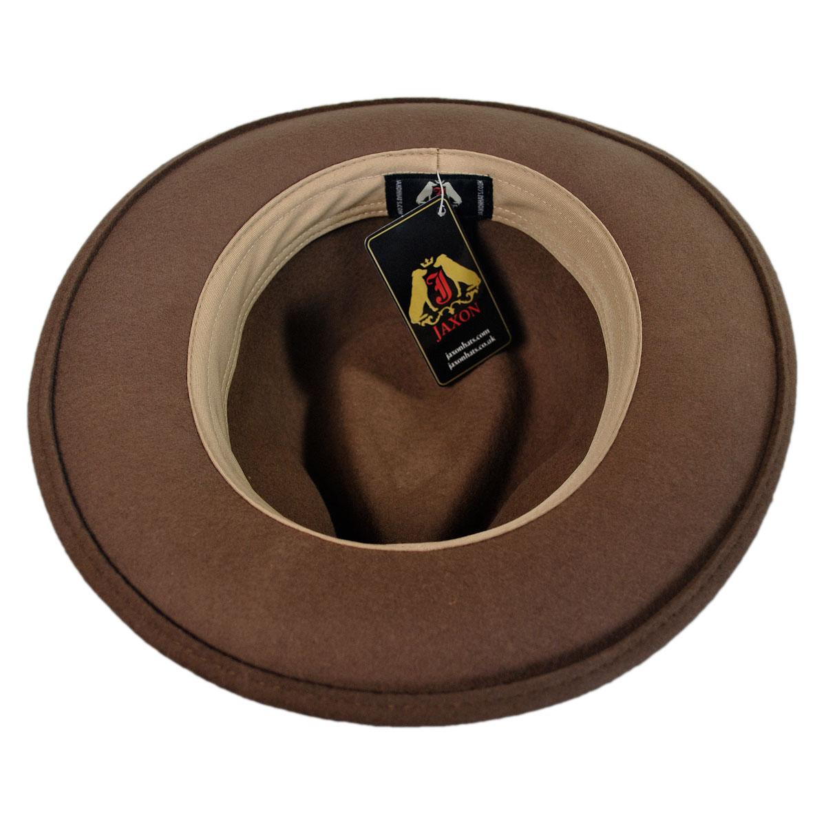 Jaxon Hats | Wholesale C-Crown Crushable Wool Felt Fedora Hat B2B Pre-Pack | B2B135003 | under | PECAN