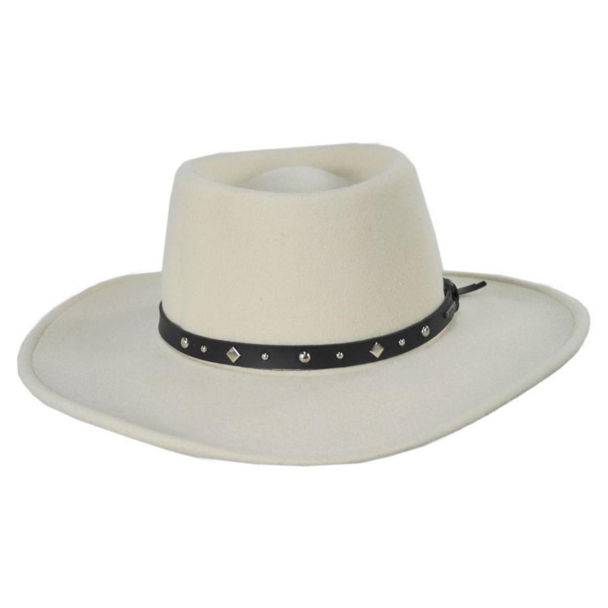 Stetson | Black Hawk Crushable Wool Felt Gambler Cowboy Hat | 130698 | front | SILVERBELLY
