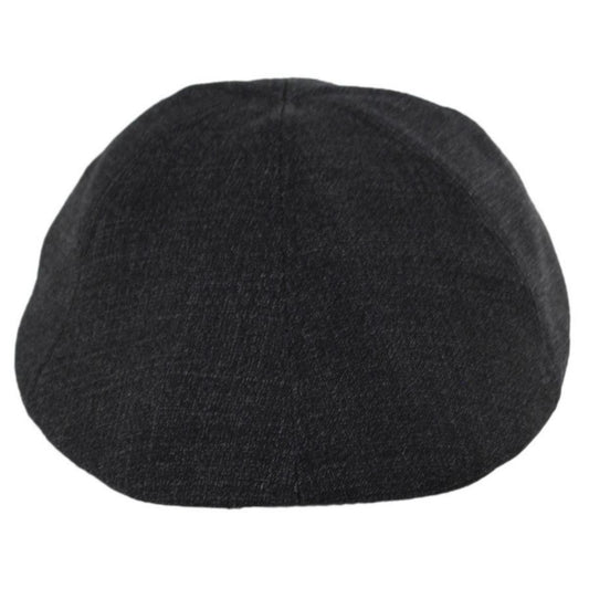 Baskerville Hat Company | Branson Tweed Wool Duckbill Cap | 167660 | front | BLACK