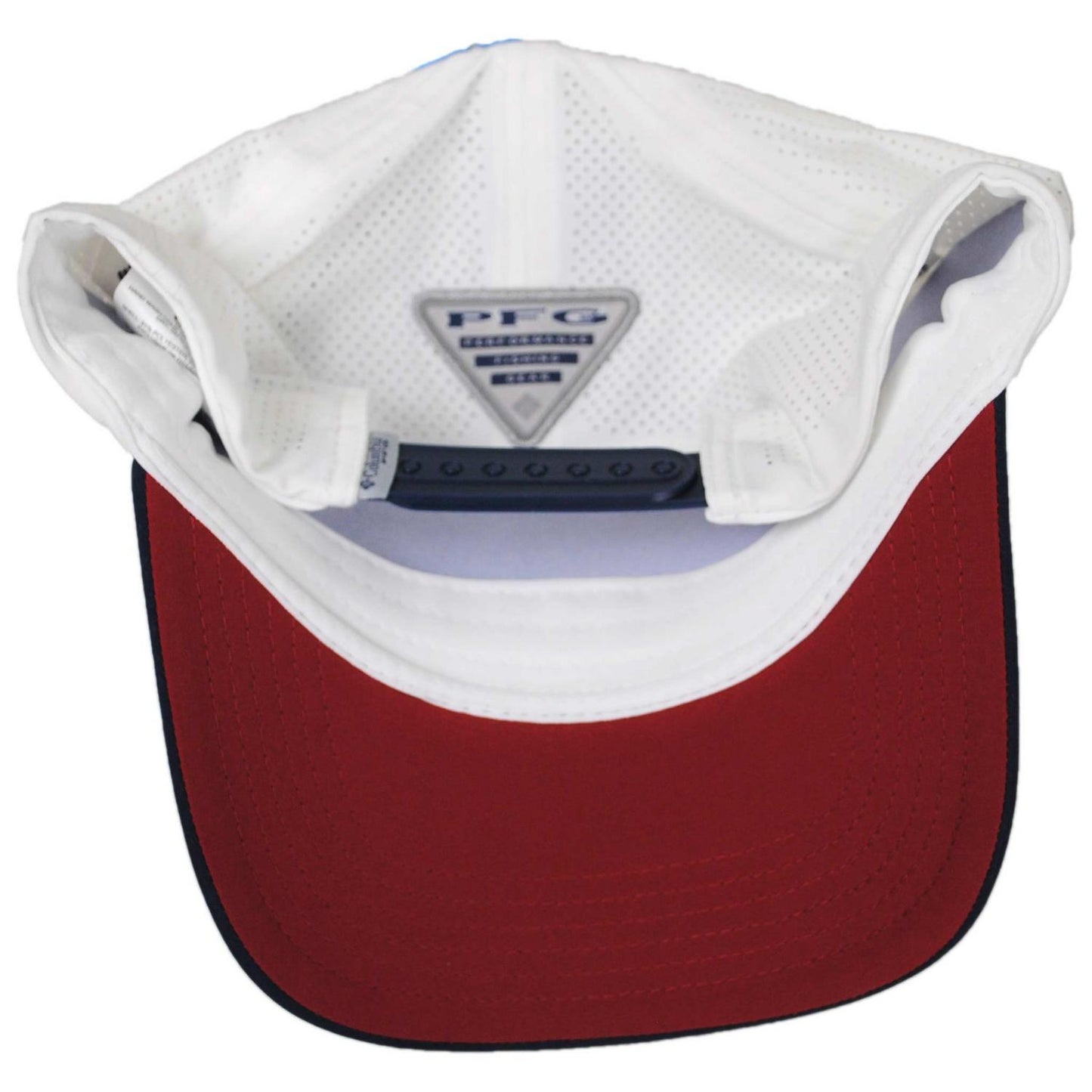 Columbia Sportswear | PFG Elite 3D Stretch Snapback Baseball Cap | 400084 | under | WHITE, COLLEGIATE NAVY