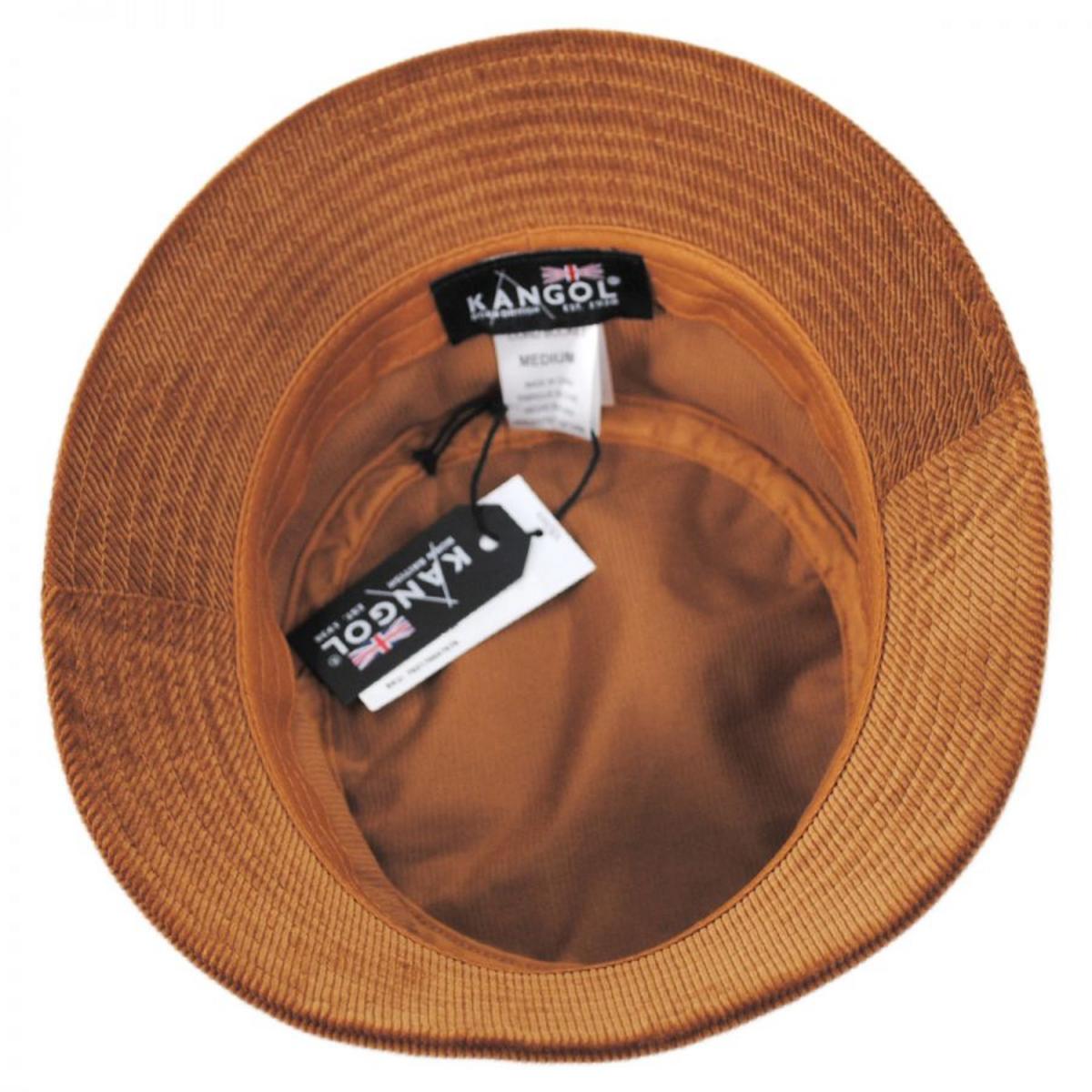 Kangol | Corduroy Cotton Blend Bucket Hat | 185710 | under | WOOD