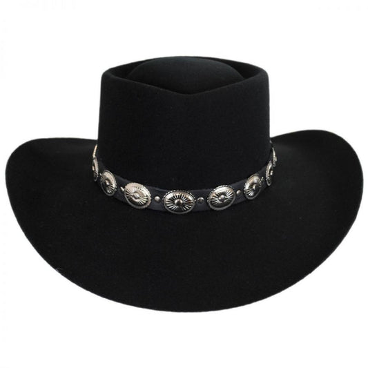 Renegade | Ellsworth Wool Felt Western Hat | 130179 | front | BLACK