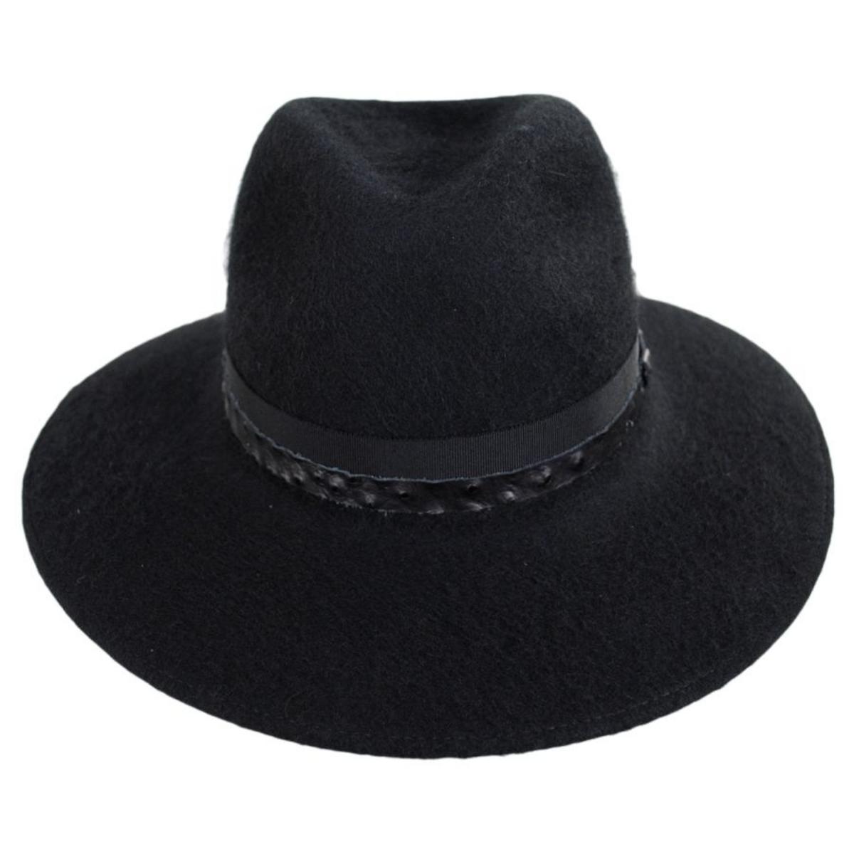 Bailey 1922 | Croft Wool Felt Fedora Hat | 130392 | front | BLACK