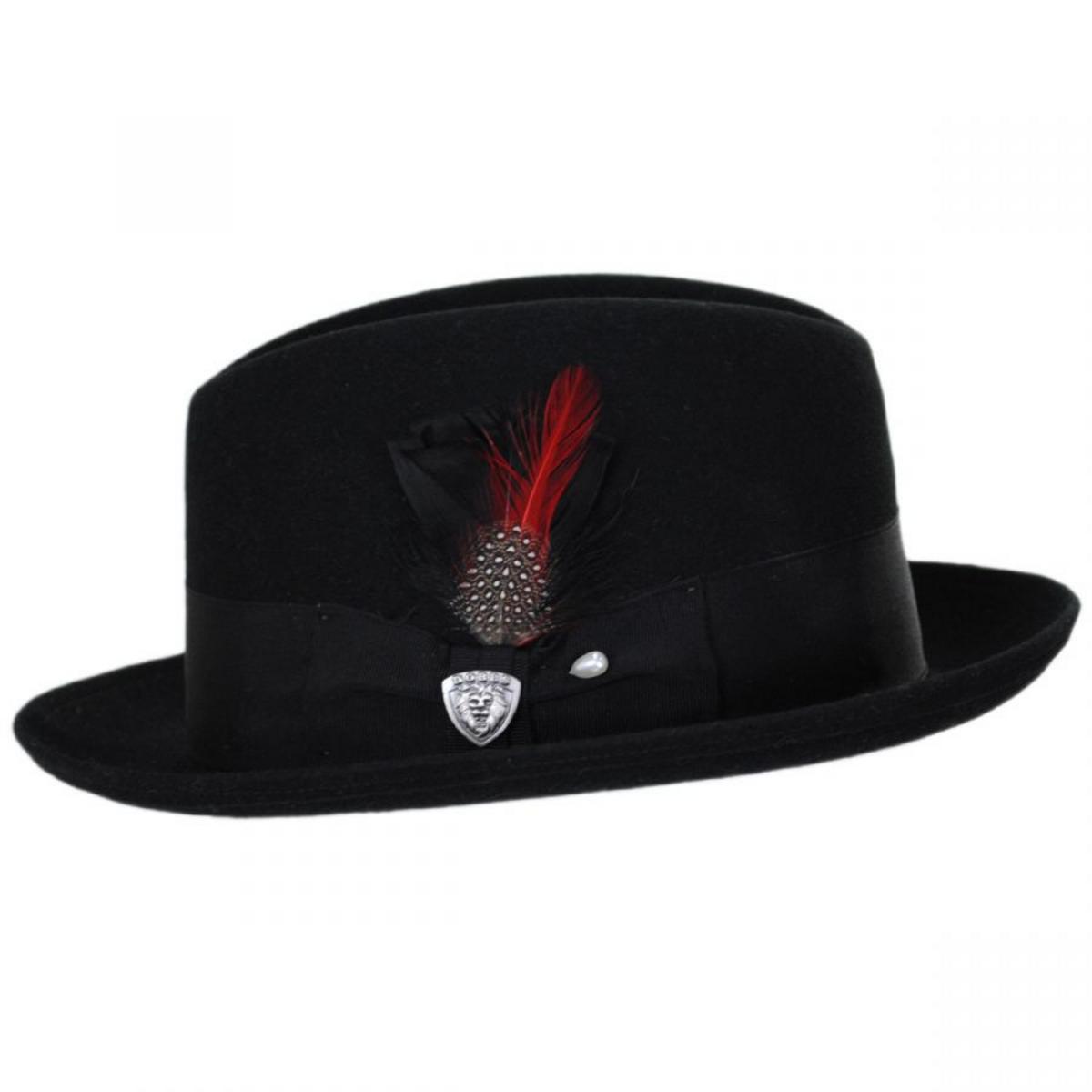 Dobbs | Randall Wool Felt Fedora Hat | 130716 | profile | BLACK