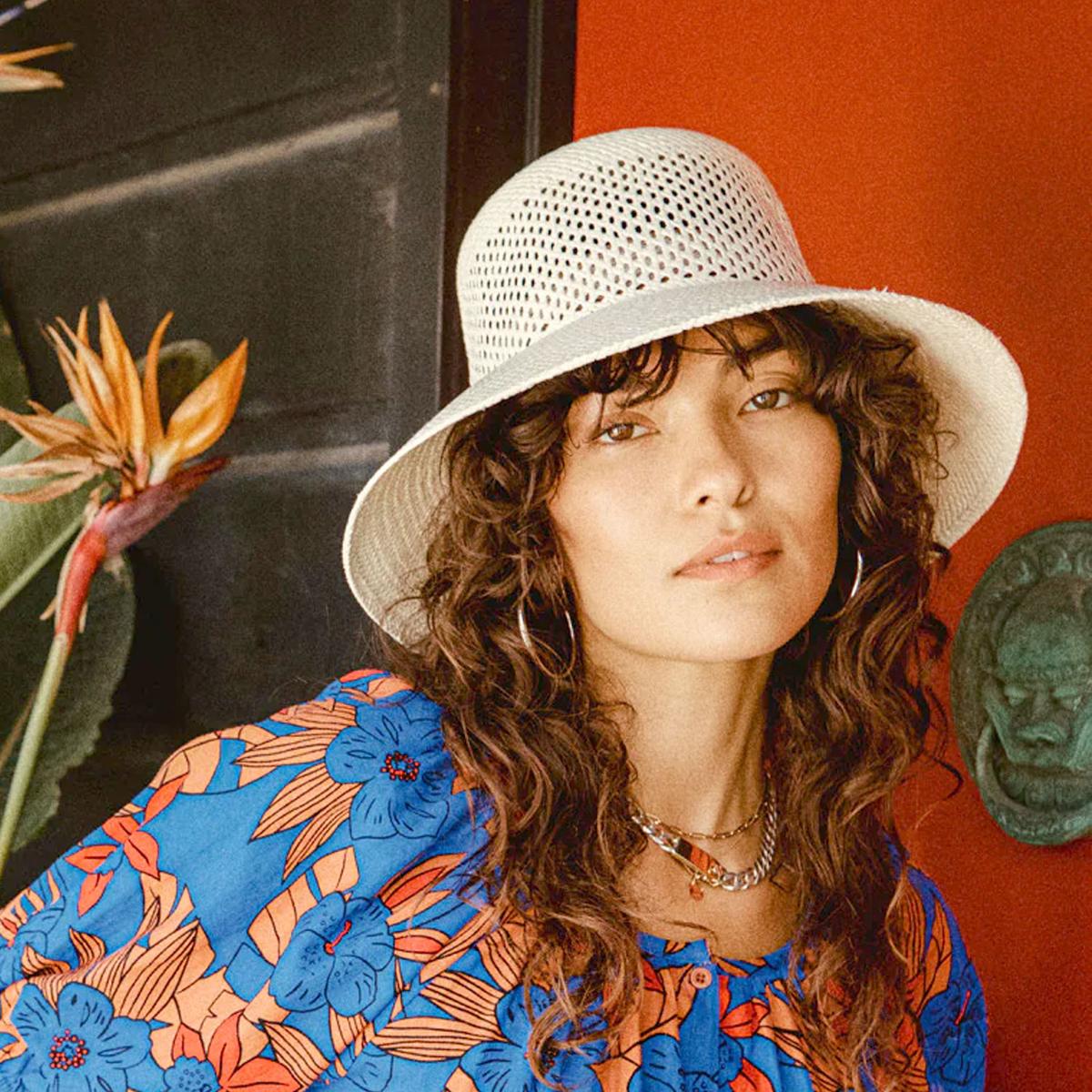 BRIXTON HATS | Lopez Vent Crown Panama Straw Sun Hat | 104052 | lsfone | PANAMA WHITE