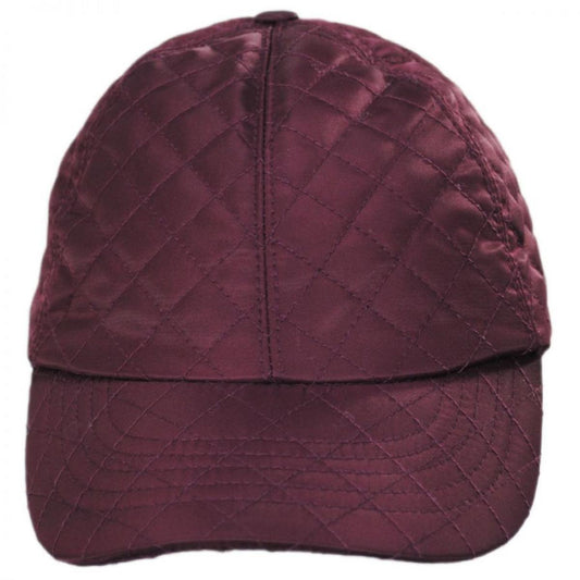 Betmar | Quilted Rain Baseball Cap | 106010 | front | PLUM