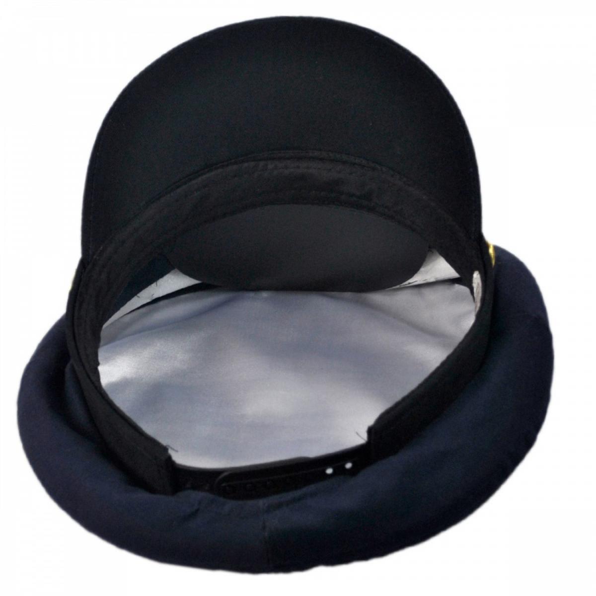 Village Hat Shop | Deluxe Adjustable Yacht Captain Cap | 180500 | under | NAVY BLUE