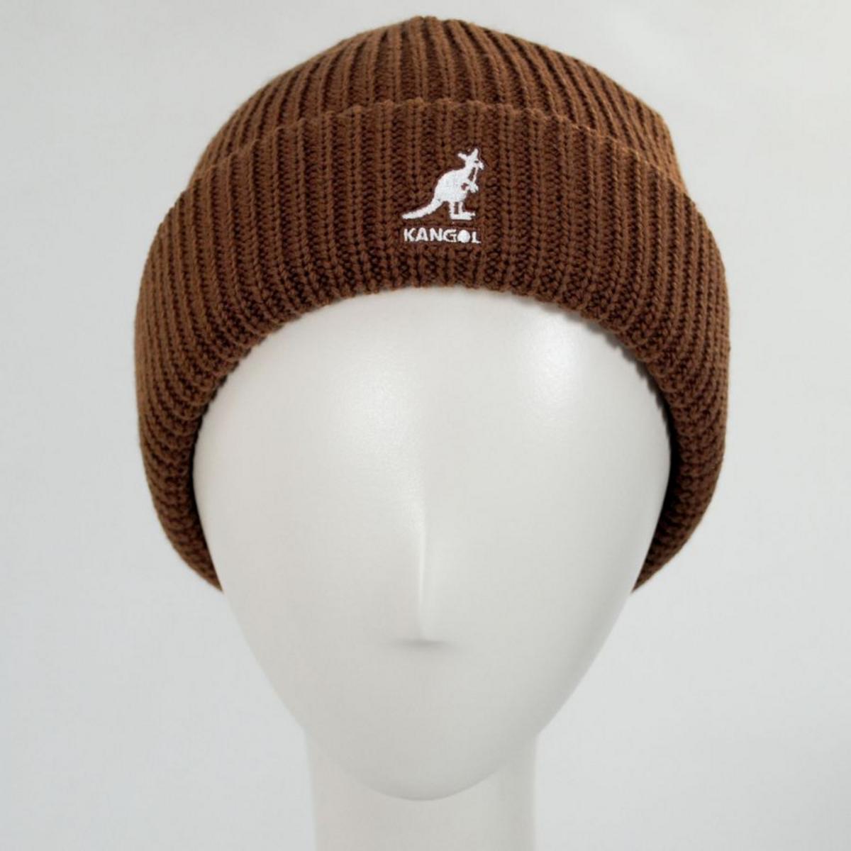 Kangol | Cardinal 2 Way Acrylic Beanie Hat | 500420 | front | MAHOGANY