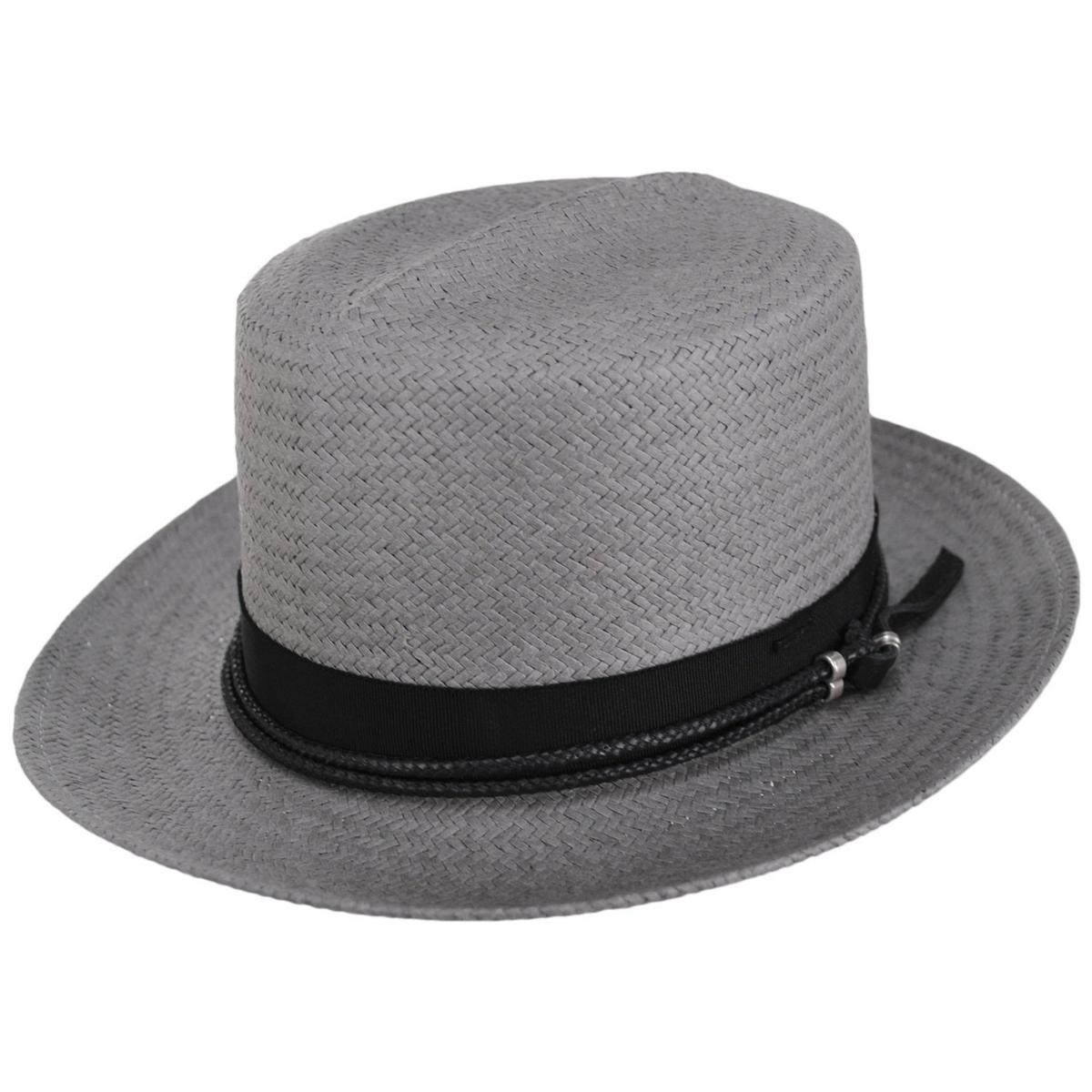 Bailey 1922 | Amaury Toyo Raindura Straw Fedora Hat | 127928 | lead | GRAPHITE