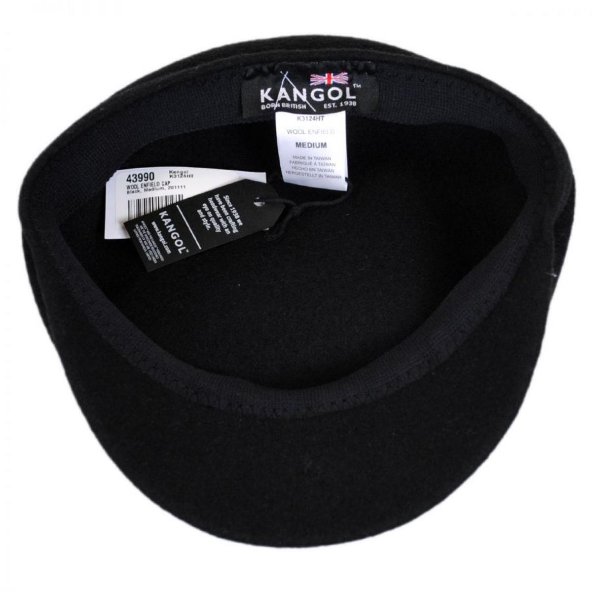 Kangol | Enfield Wool Fiddler Cap | 201111 | under | BLACK