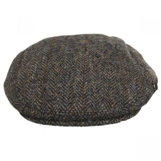 Failsworth | Harris Tweed Overcheck Herringbone Wool Ivy Cap | 177913 | front | TAUPE