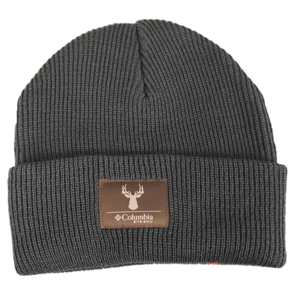 Columbia Sportswear | PHG Patch Acrylic Knit Cuffed Beanie Hat | 500748 | lead | CITY GREY