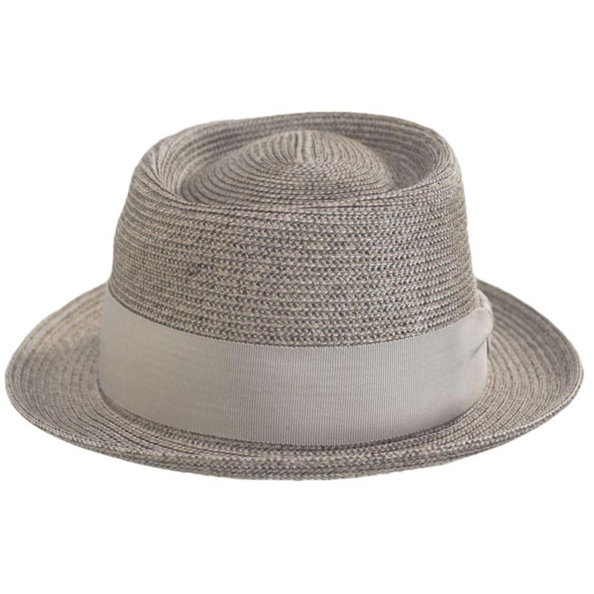 Bailey 1922 | Waits Sewn Braid Straw Pork Pie Hat | 127798 | front | UNBLEACHED