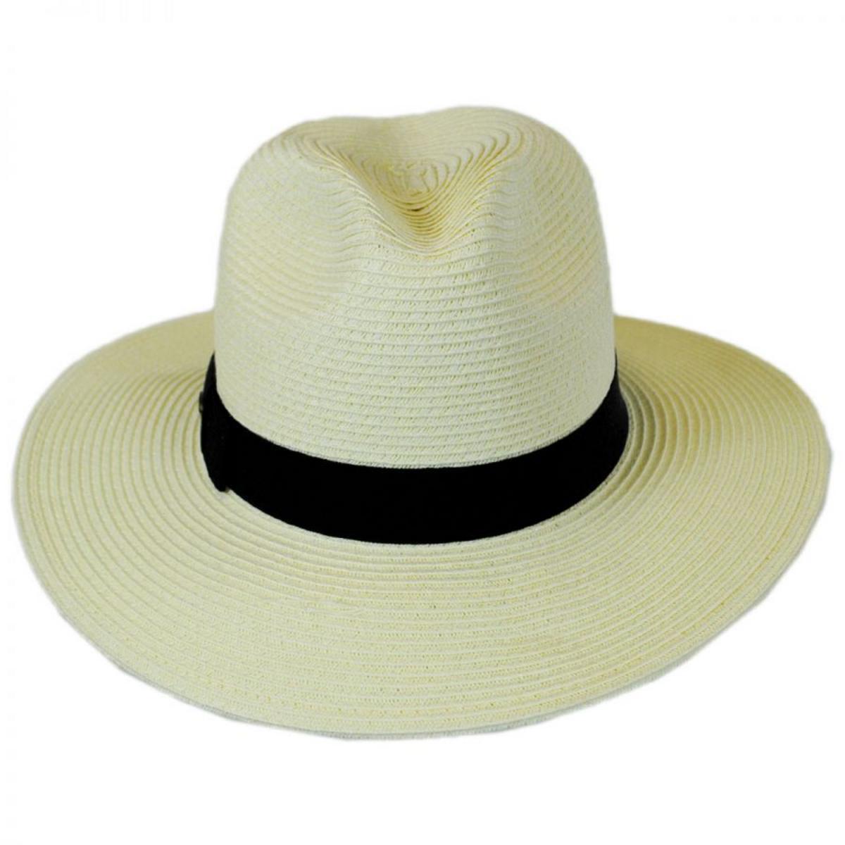 Scala | Toyo Straw Braid Fedora Hat | 101408 | front | IVORY