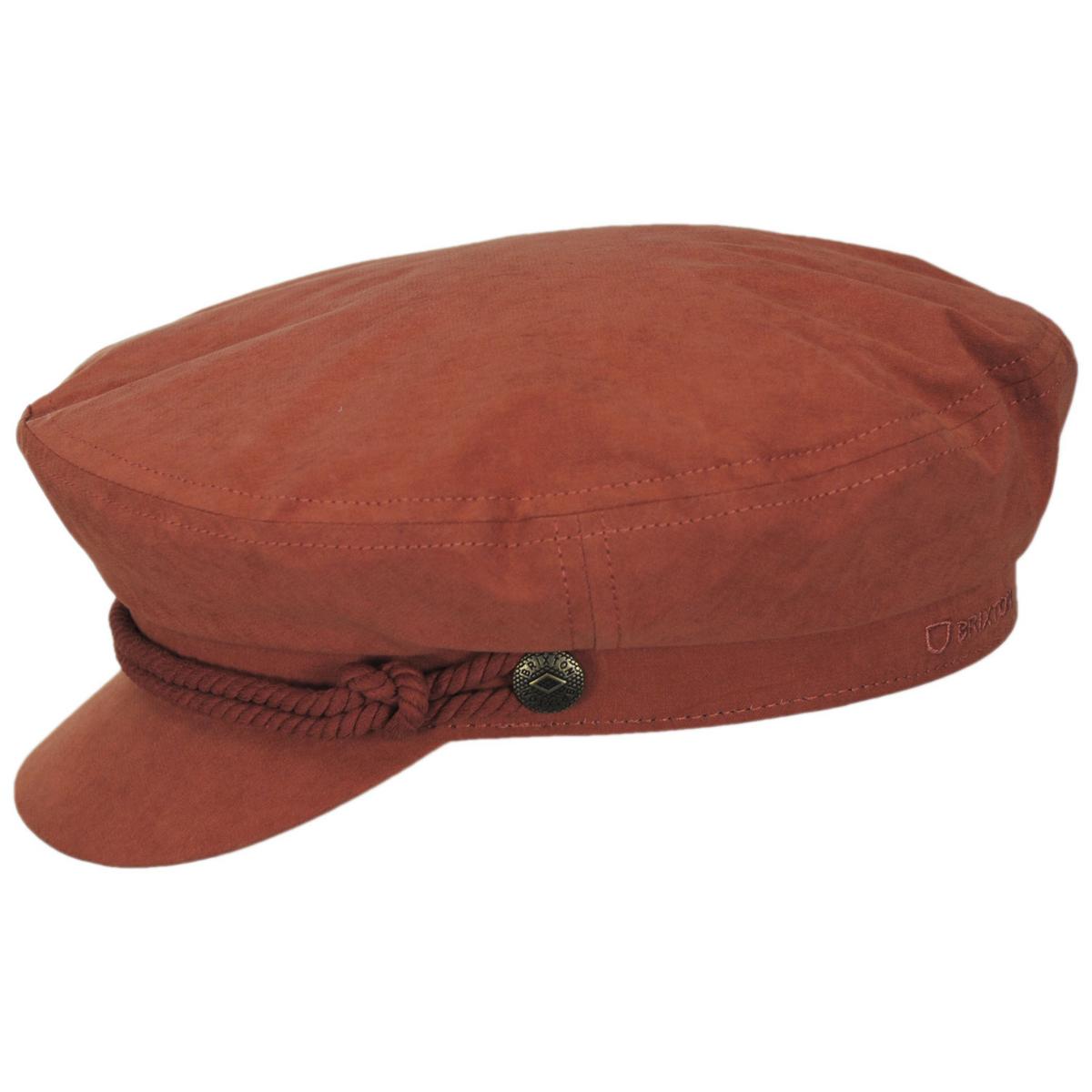 BRIXTON HATS | Fiddler Brushed Satin Fisherman Cap | 181359 | profile | TERRACOTTA