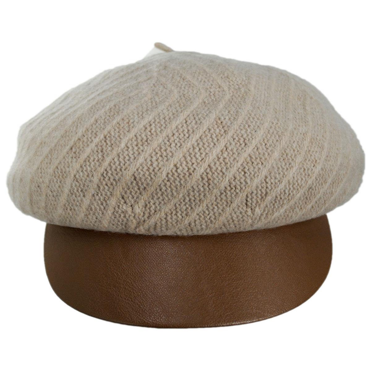 Scala | Alicent Boiled Wool Jockey Cap | 106423 | front | CREAM