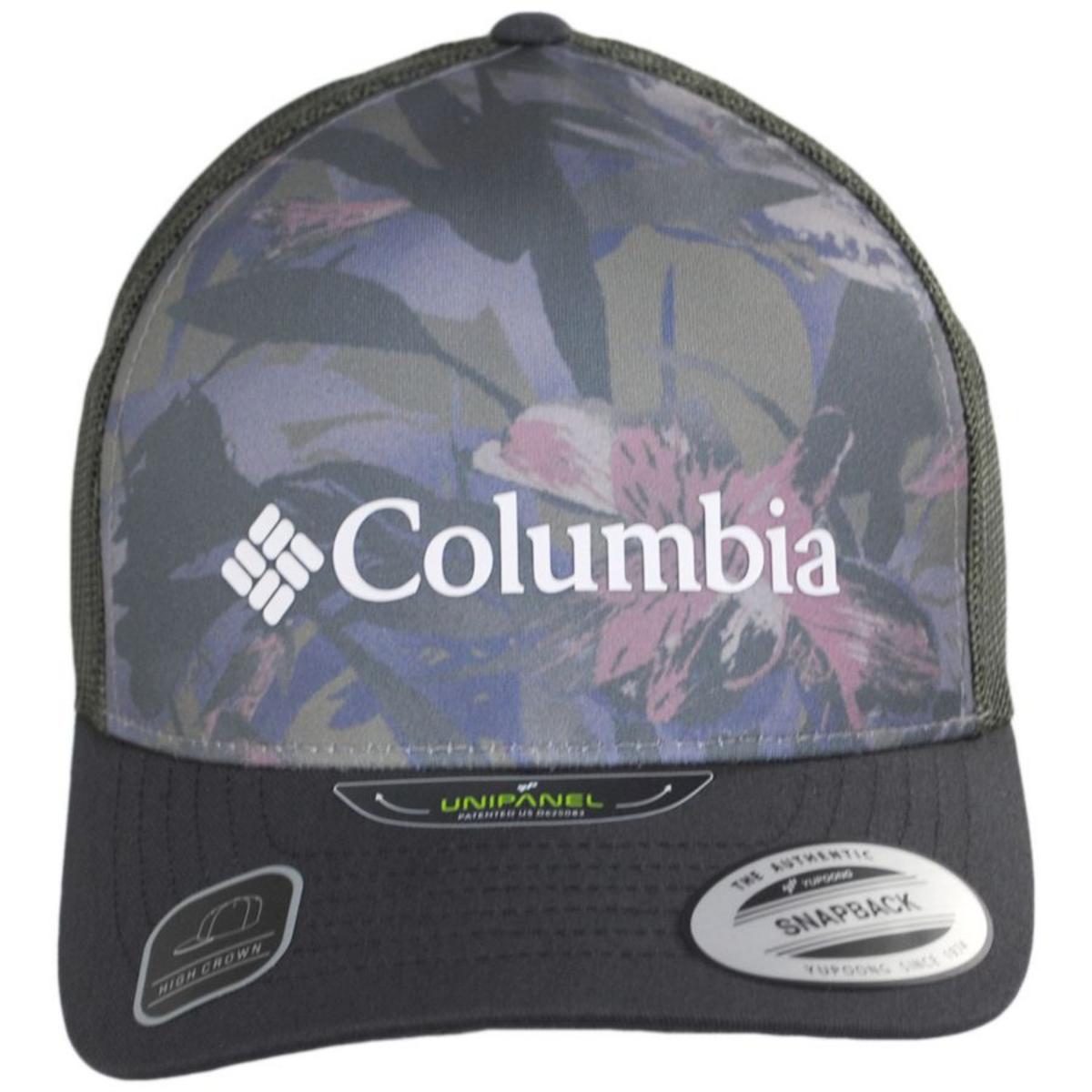 Columbia Sportswear | Punchbowl Trucker Snapback Baseball Cap | 400156 | front | STONE GREEN FLORICULTURE