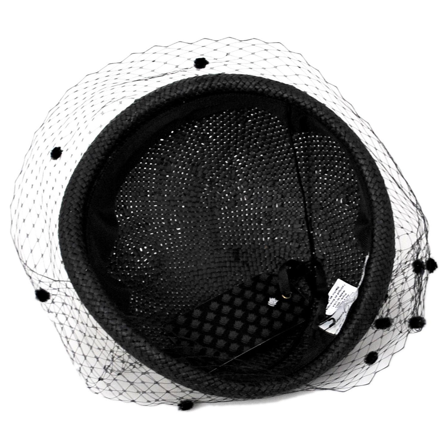 Kathy Jeanne | Toyo Straw Beret with Veil | 100722 | under | BLACK
