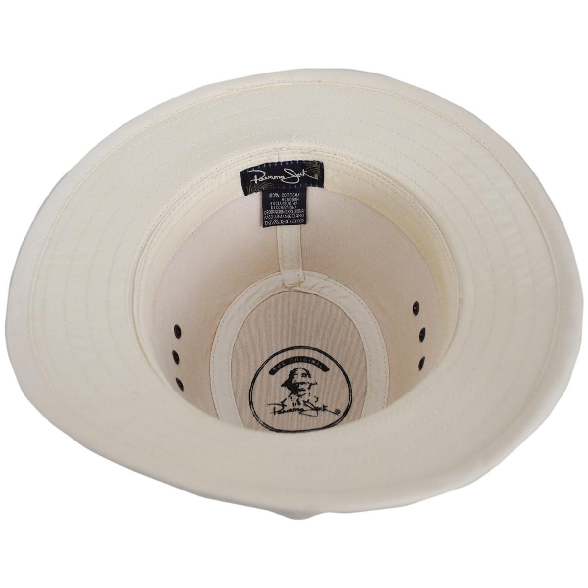 Panama Jack | Cotton Canvas Safari Fedora Hat | 400601 | under | NATURAL