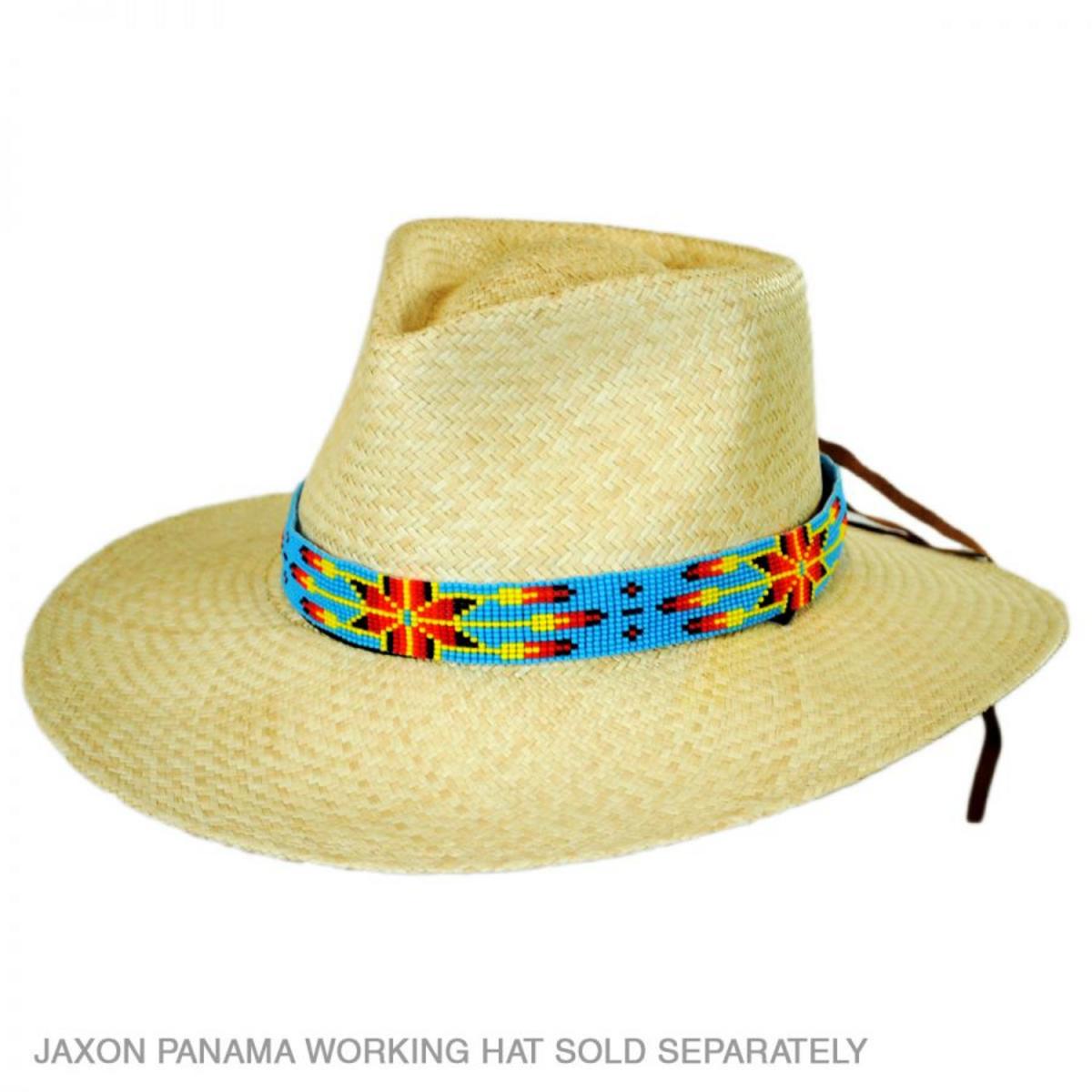 SunBody Hats | Morning Star Beaded Hat Band | 602620 | front | TURQUOISE