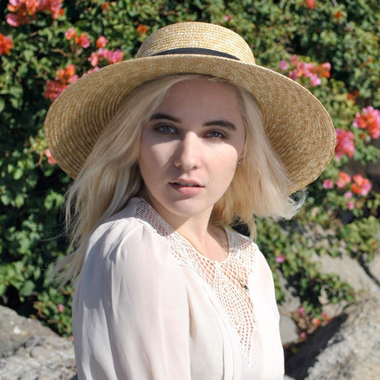 Wholesale Milan Straw Boater Sun Hat B2B Pre-Pack