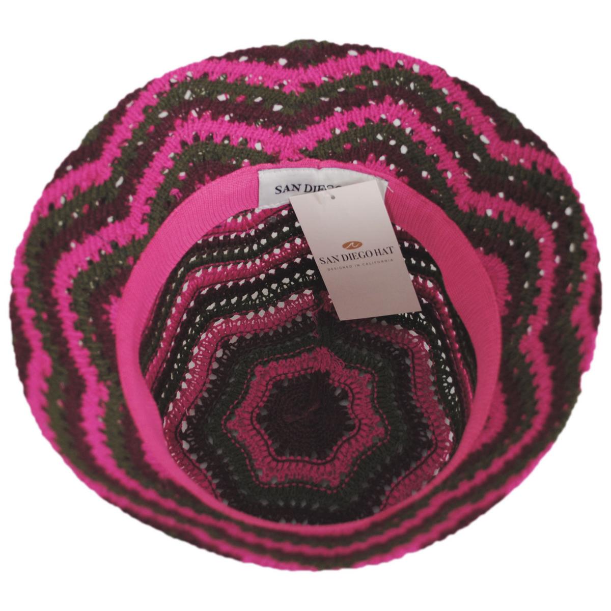 San Diego Hat Company | Dolly Cotton Knit Bucket Hat | 108649 | under | PINK