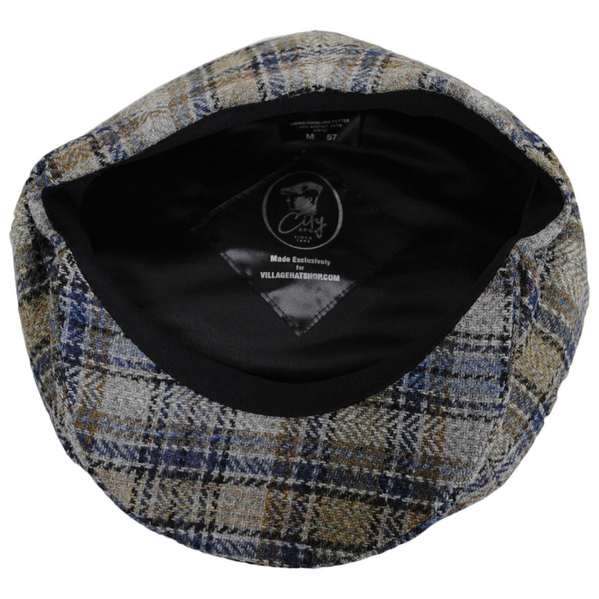 City Sport Caps | Plaid Virgin Wool Newsboy Cap | 175056 | under | BLUE/GREEN