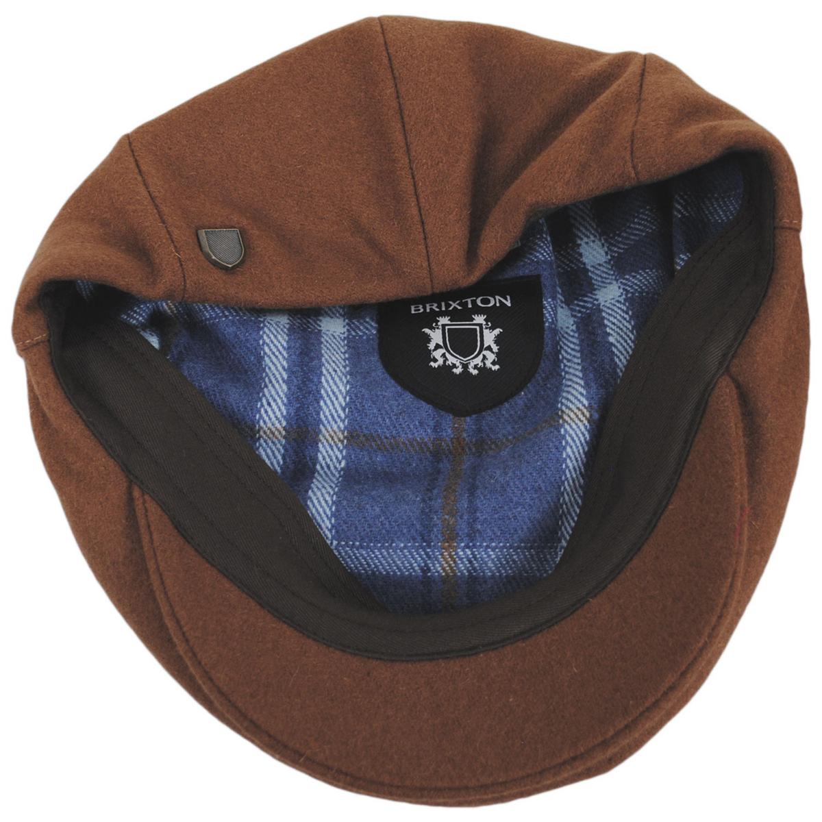 BRIXTON HATS | Hooligan Wool Blend Flannel Ivy Cap | 161514 | under | TOBACCO BROWN