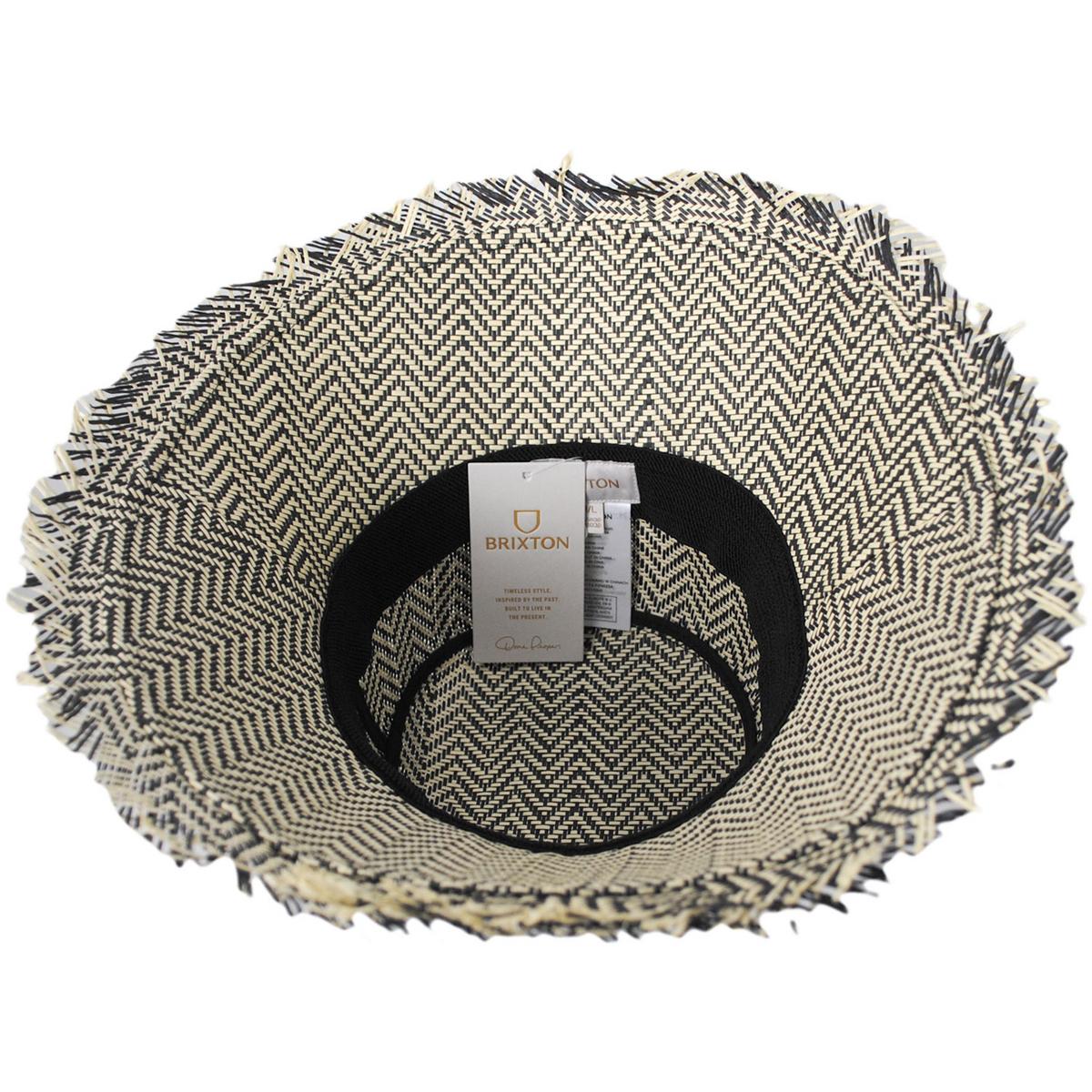 BRIXTON HATS | Alice Toyo Straw Bucket Hat | 104048 | under | BLACK/NATURAL