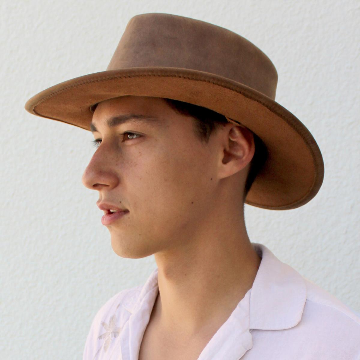 Jaxon Hats | Wholesale Crusher Leather Outback Hat B2B Pre-Pack | B2B402100 | lsmone | COPPER
