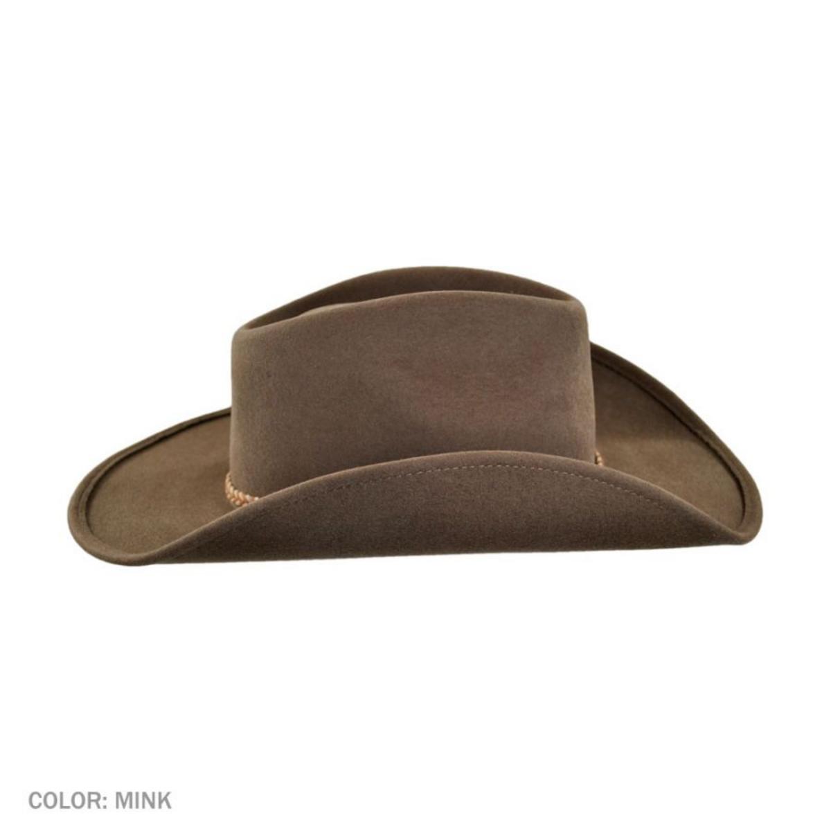 Stetson | Rawhide Buffalo Fur Felt Western Hat | 130626 | profile | MINK
