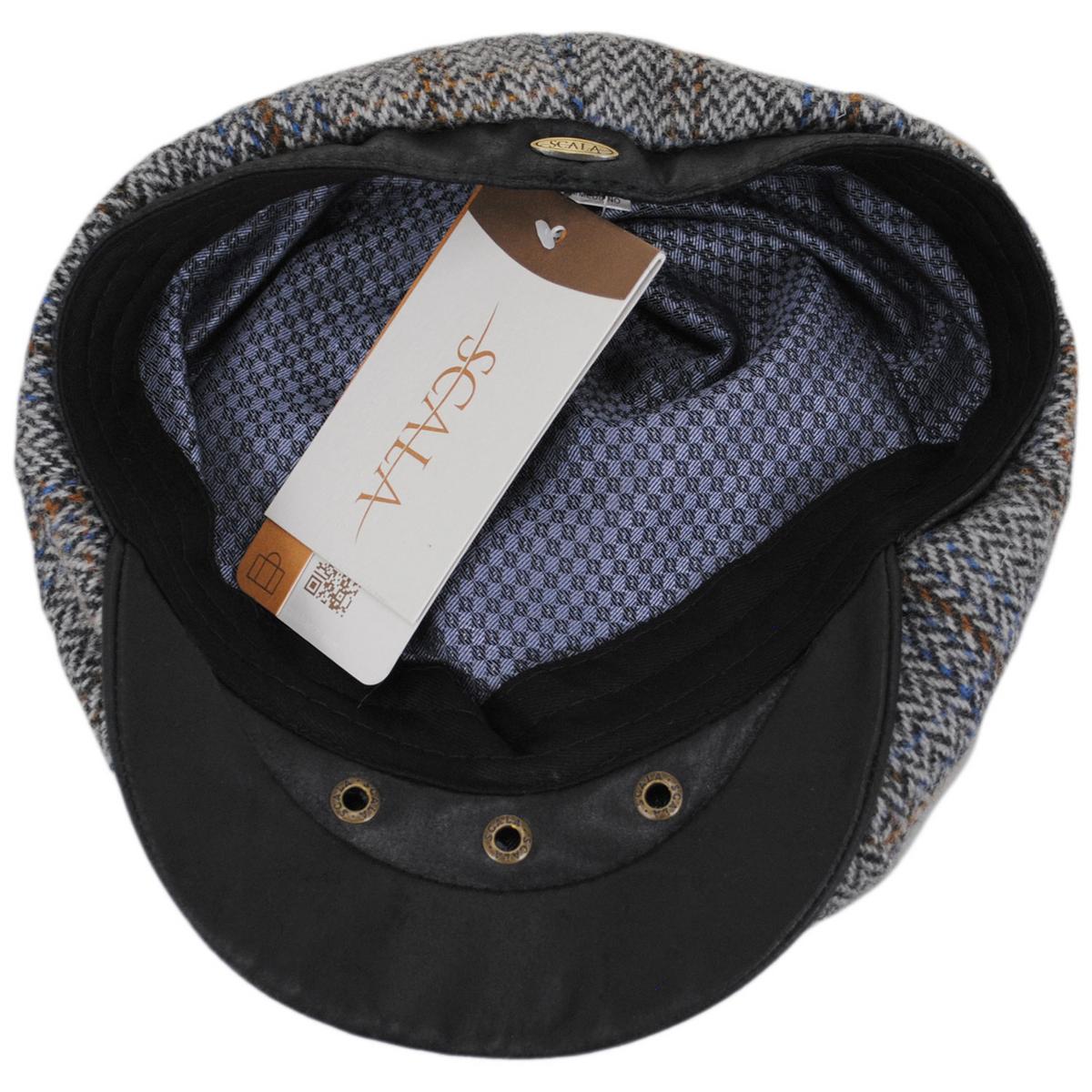 Scala | Finnbar Wool Blend Tweed Newsboy Cap | 160172 | under | GREY