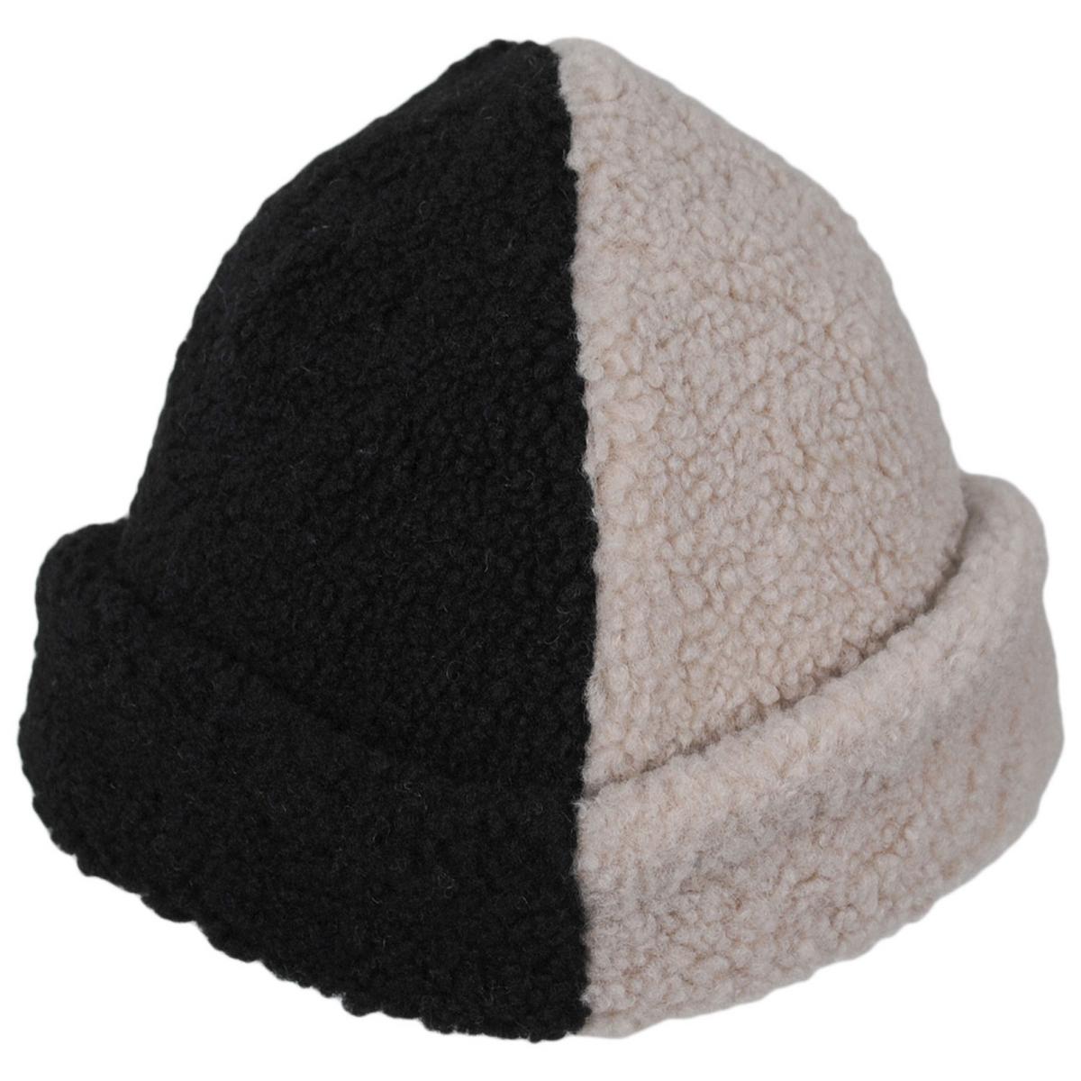 BRIXTON HATS | Ginsberg Two-Tone Fleece Skull Cap | 502730 | top | BLACK/BEIGE