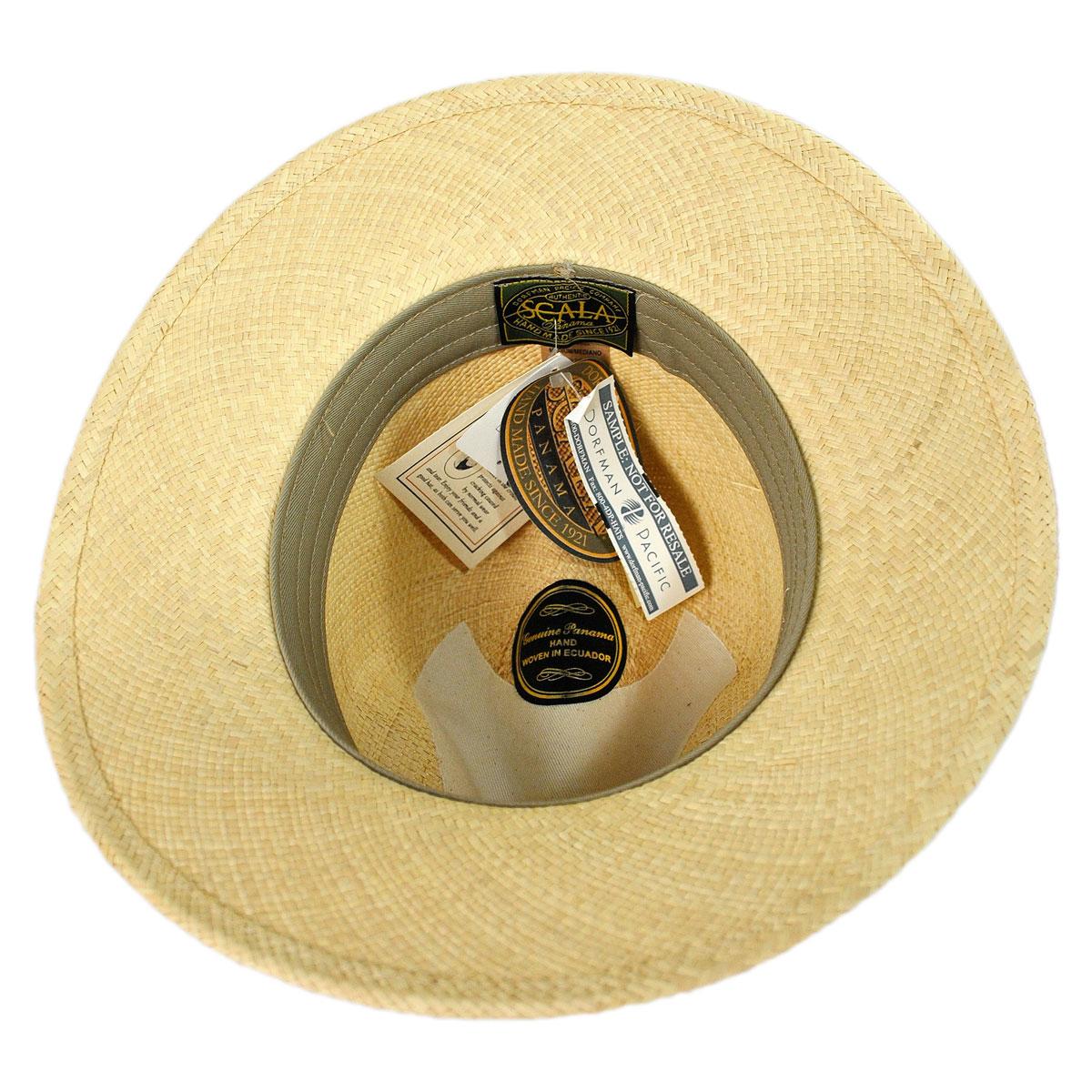 Scala | Panama Straw Safari Fedora Hat | 126123 | under | NATURAL