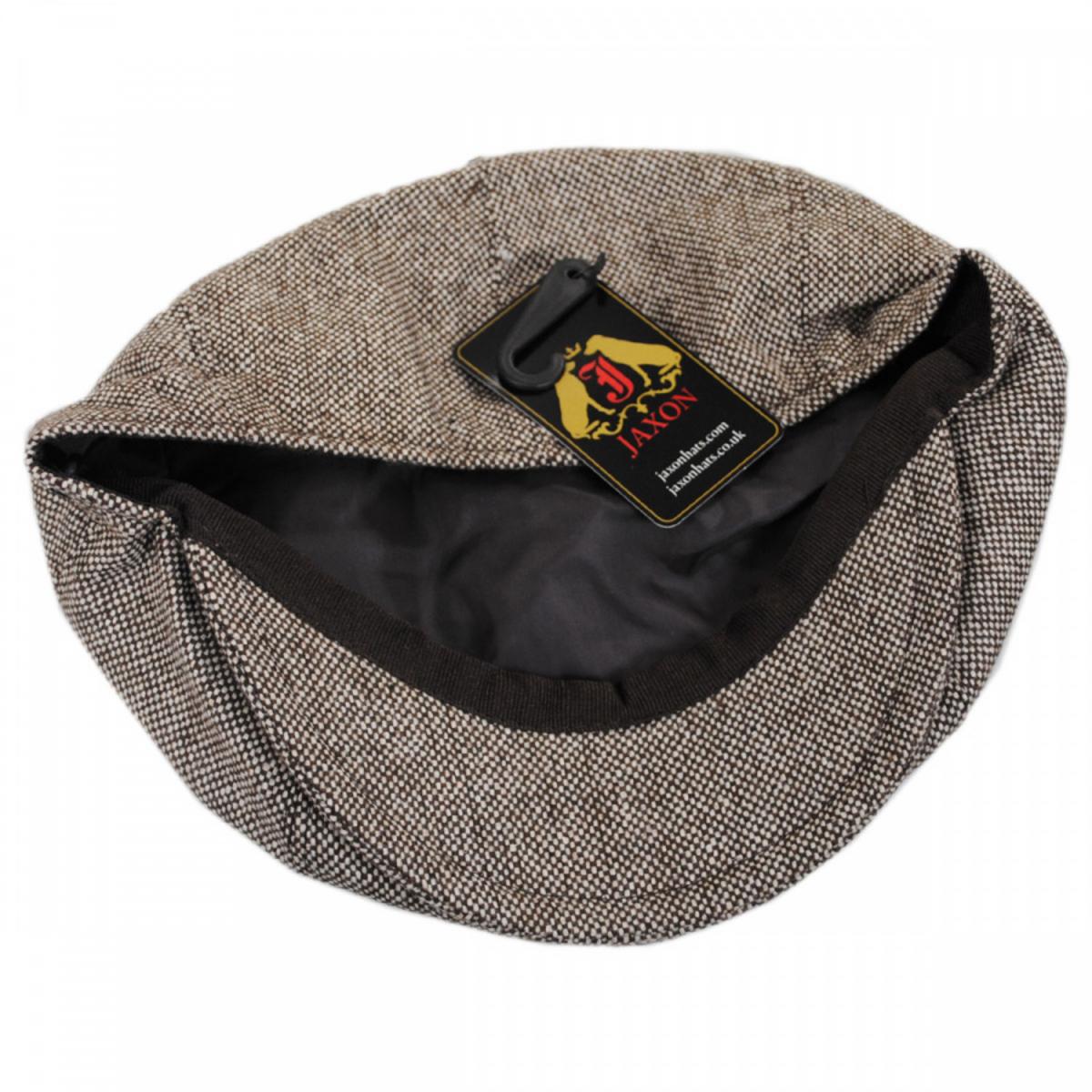 Jaxon Hats | Marl Tweed Wool Blend Newsboy Cap | 167787 | under | BROWN