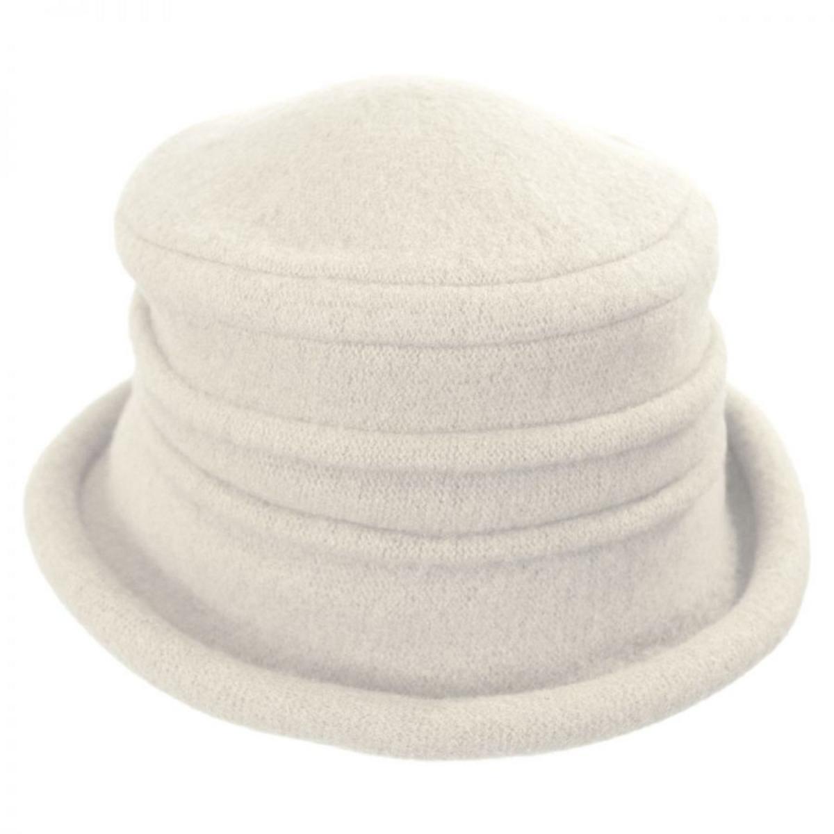 Scala | Packable Wool Cloche Hat | 106342 | lead | IVORY