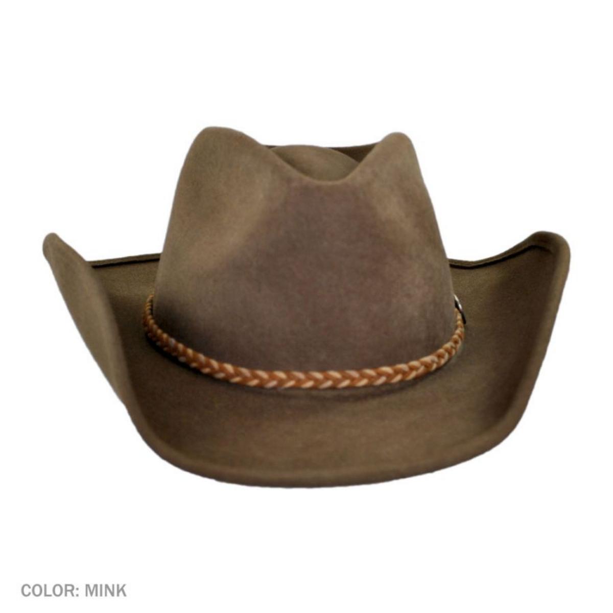 Stetson | Rawhide Buffalo Fur Felt Western Hat | 130626 | front | MINK