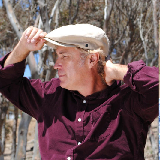 Jaxon Hats | Linen and Cotton Newsboy Cap | 167774 | front | NATURAL